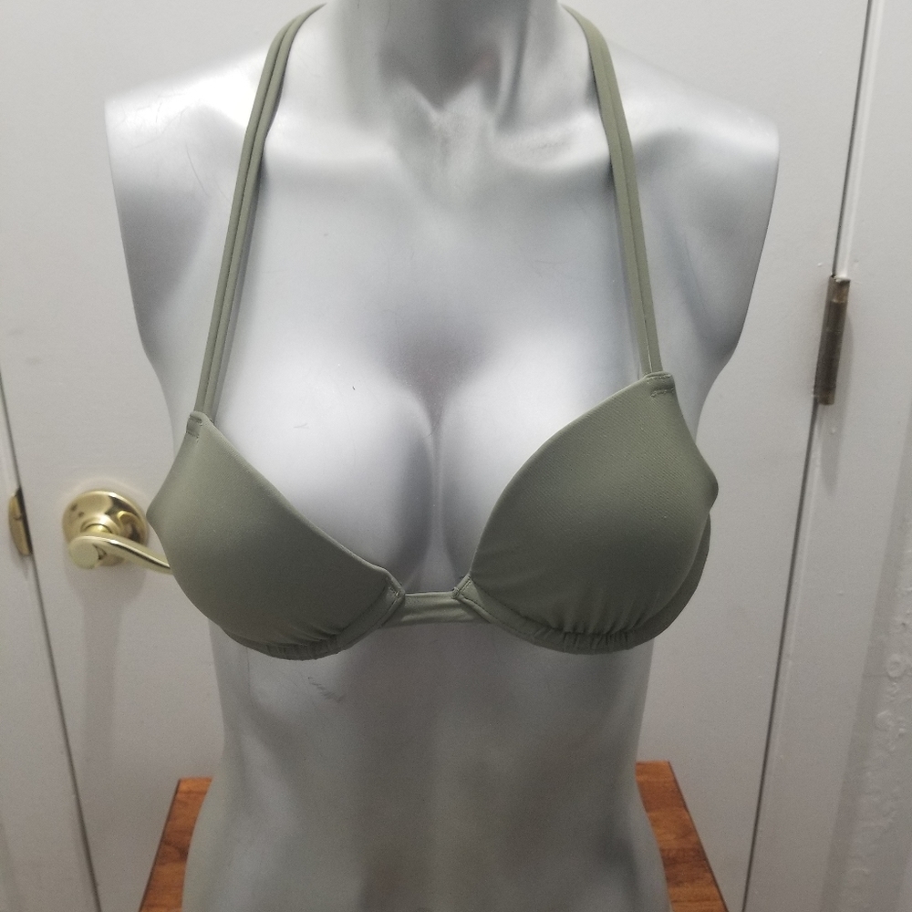 Hollister Army Green Bikini Top Size 32A